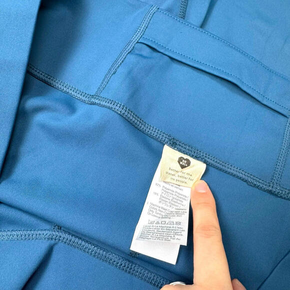 Madewell MWL Women 3X Plus Form Active Leggings Hematite Blue High Rise Cropped - Picture 3 of 9